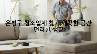 은평구 청소업체 찾기: 깨끗한 공간, 편리한 생활